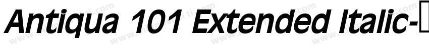 Antiqua 101 Extended Italic字体转换